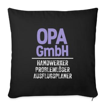 Opa Gmbh Geschenkidee Geburtstag lustig - Sofakissenbezug 45 x 45 cm - Schwarz - Vorne