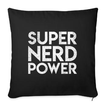 Cadeau Super Nerd Power Pi Day - Housse de coussin décorative 45 x 45 cm - noir - Devant