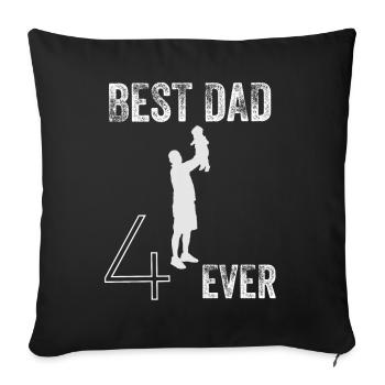 Meilleure idée cadeau d'anniversaire papa - Housse de coussin décorative 45 x 45 cm - noir - Devant