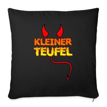 Kleiner Teufel Teufelchen Teuflisch Böse Gemein - Sofakissenbezug 45 x 45 cm - Schwarz - Vorne