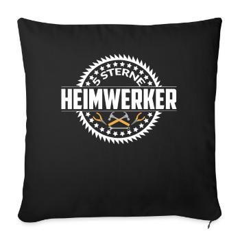 5 STERNE HEIMWERKER - Sofakissenbezug 45 x 45 cm - Schwarz - Vorne