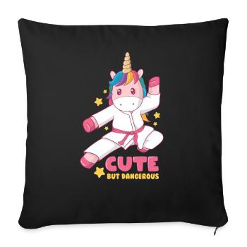 mignon mais dangereux - Housse de coussin décorative 45 x 45 cm - noir - Devant