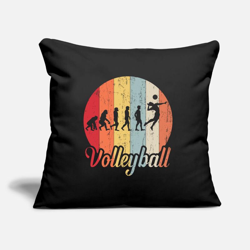 évolution volley-ball Housse de coussin décorative 45 x 45 cm