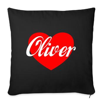 Oliver Gift Idea Funny Michael - Sofa pillowcase 17,3'' x 17,3'' (45 x 45 cm) - black - Front