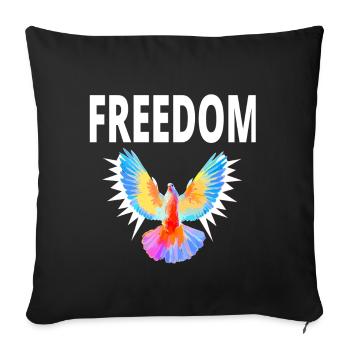 freedom Yog Freedom George Gift Idea - Sofa pillowcase 17,3'' x 17,3'' (45 x 45 cm) - black - Front