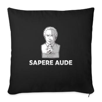 Sapere Aude Philosophy Emmanuel Kant pour philosophe - Housse de coussin décorative 45 x 45 cm - noir - Devant