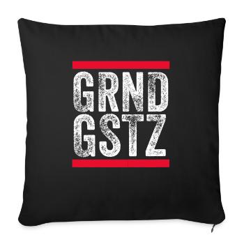 Idée de cadeau d'anniversaire de base du virus Corona - Housse de coussin décorative 45 x 45 cm - noir - Devant
