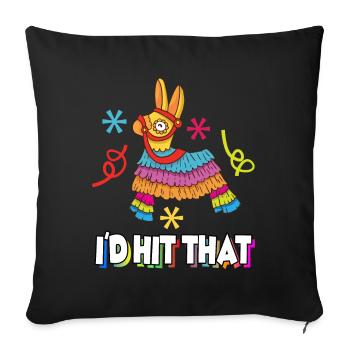 Pinata Mexique anniversaire cadeau de fête - Housse de coussin décorative 45 x 45 cm - noir - Devant