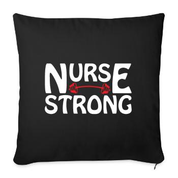 Nurse nurse - Sofa pillowcase 17,3'' x 17,3'' (45 x 45 cm) - black - Front