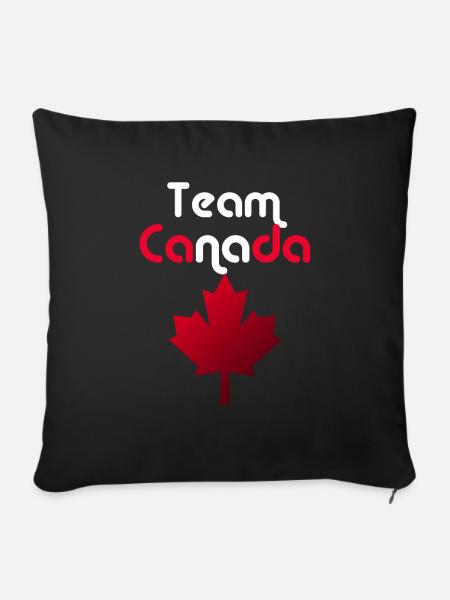 Team Kanada - Sofakissenbezug 45 x 45 cm - Schwarz