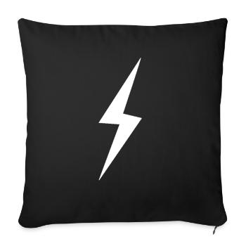 Blitz - Sofakissenbezug 45 x 45 cm - Schwarz - Vorne