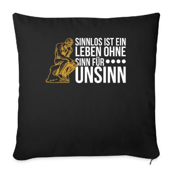 Philosophie Philosoph Philosophen Geschenk - Sofakissenbezug 45 x 45 cm - Schwarz - Vorne