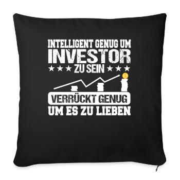 Aktien Investor Kapitalismus Dividenden Geschenk - Sofakissenbezug 45 x 45 cm - Schwarz - Vorne