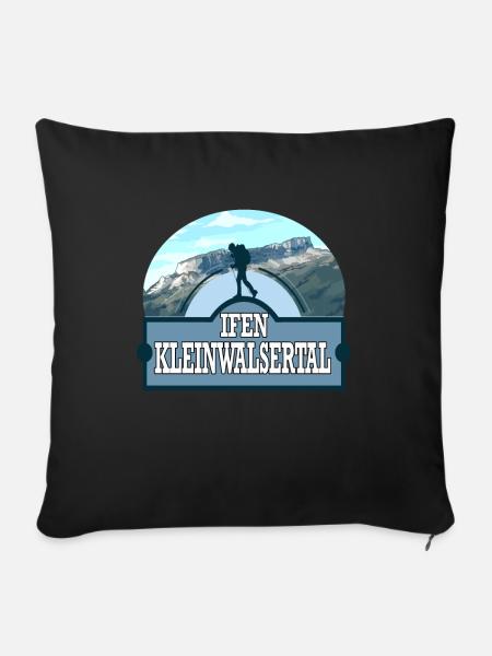 Ifen Kleinwalsertal Walsertal Allgäu Alpen - Sofakissenbezug 45 x 45 cm - Schwarz