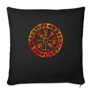 Funny Gift Viking Vikings Rune Shirt - Sofa pillowcase 17,3'' x 17,3'' (45 x 45 cm) - black - Front