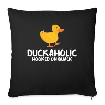 Duck rubber duck breeding ducks - Sofa pillowcase 17,3'' x 17,3'' (45 x 45 cm) - black - Front