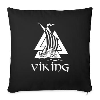 Funny Viking Viking Rune Shirt gift - Sofa pillowcase 17,3'' x 17,3'' (45 x 45 cm) - black - Front