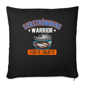 Surströmming Suède Sushi Surströmming - Housse de coussin décorative 45 x 45 cm - noir - Devant