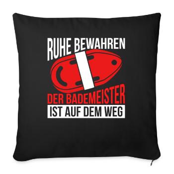 Bademeister - Sofakissenbezug 45 x 45 cm - Schwarz - Vorne