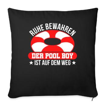 Bademeister - Sofakissenbezug 45 x 45 cm - Schwarz - Vorne