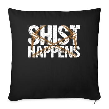 géologue - Housse de coussin décorative 45 x 45 cm - noir - Devant