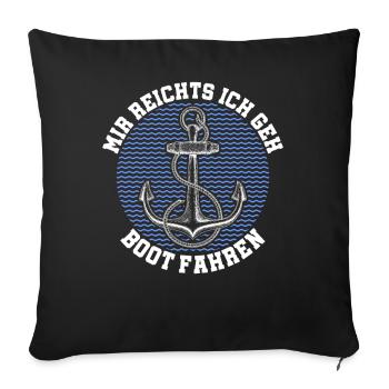 Boot - Sofakissenbezug 45 x 45 cm - Schwarz - Vorne
