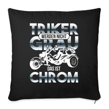 Trike - Sofakissenbezug 45 x 45 cm - Schwarz - Vorne