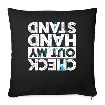 faire de la gymnastique - Housse de coussin décorative 45 x 45 cm - noir - Devant