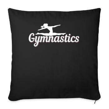 faire de la gymnastique - Housse de coussin décorative 45 x 45 cm - noir - Devant