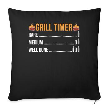 grillage - Housse de coussin décorative 45 x 45 cm - noir - Devant