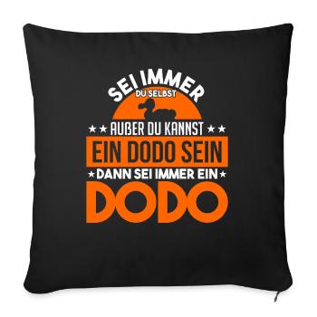 Dodo Dodos Ausgestorben Ornithologie - Sofakissenbezug 45 x 45 cm - Schwarz - Vorne