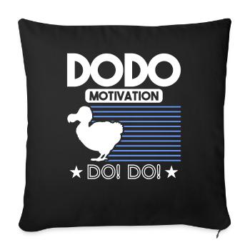 Dodo Dodos Extinct Ornithology - Sofa pillowcase 17,3'' x 17,3'' (45 x 45 cm) - black - Front