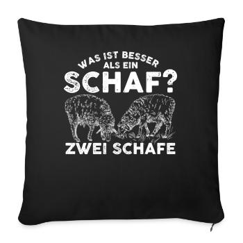 Landwirtschaft Schafe Schaf Geschenk - Sofakissenbezug 45 x 45 cm - Schwarz - Vorne