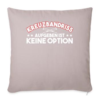 Knie Kreuzband Kreuzbandriss Krücken Geschenk - Sofakissenbezug 45 x 45 cm - helles Taupe - Vorne