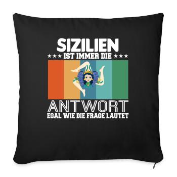Sizilien Palermo Italy Sicilian - Sofakissenbezug 45 x 45 cm - Schwarz - Vorne