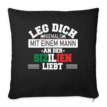 Sicilia Palermo Italy Sicilian - Sofakissenbezug 45 x 45 cm - Schwarz - Vorne