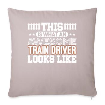 Train driver - Sofa pillowcase 17,3'' x 17,3'' (45 x 45 cm) - light taupe - Front