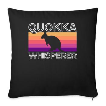 Quokka Quokkas Australie - Housse de coussin décorative 45 x 45 cm - noir - Devant