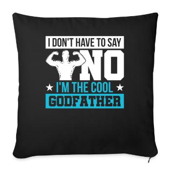 Godfather Godfather Baptism Godfather - Sofa pillowcase 17,3'' x 17,3'' (45 x 45 cm) - black - Front