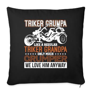 Trike Trikes Motorcycle Motorsport - Sofa pillowcase 17,3'' x 17,3'' (45 x 45 cm) - black - Front