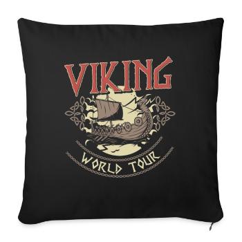 Viking World Tour Viking design for one - Sofa pillowcase 17,3'' x 17,3'' (45 x 45 cm) - black - Front