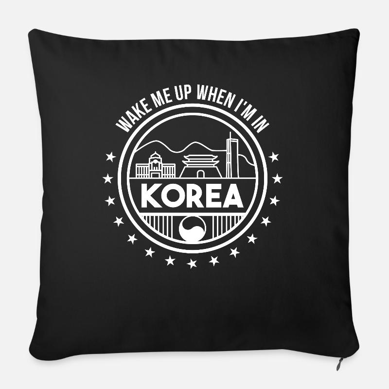 KPop K-Pop Fashion K Pop Kleidung Korean Style - Sofakissenbezug 45 x 45 cm - Schwarz