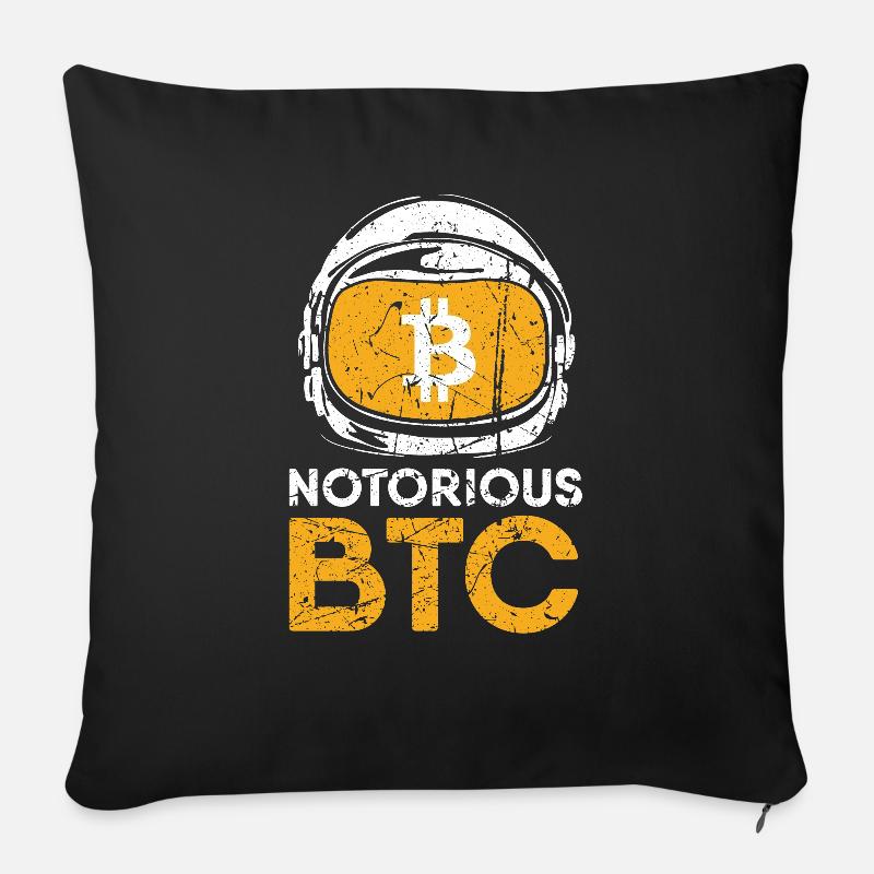 Lustiges Geschenk Bitcoin Crypto JUST Shirt - Sofakissenbezug 45 x 45 cm - Schwarz