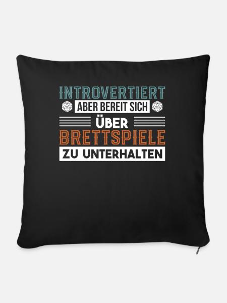 Brettspiel Brettspiele Würfel Nerd Geek Geschenk - Sofakissenbezug 45 x 45 cm - Schwarz