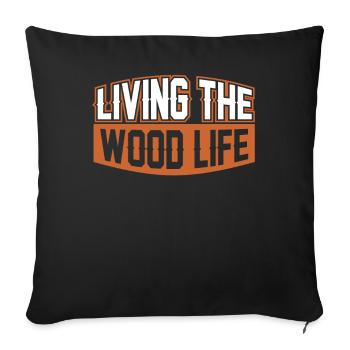 Forestier bûcheron forestiers bûcheron - Housse de coussin décorative 45 x 45 cm - noir - Devant