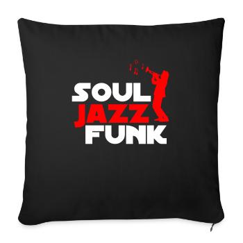 Soul jazz funk - Housse de coussin décorative 45 x 45 cm - noir - Devant