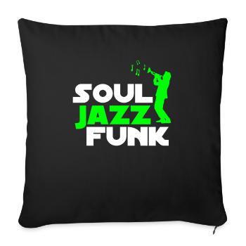 Soul jazz funk - Sofa pillowcase 17,3'' x 17,3'' (45 x 45 cm) - black - Front