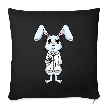 doctor doctor nurse veterinarian - Sofa pillowcase 17,3'' x 17,3'' (45 x 45 cm) - black - Front