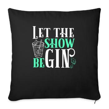 Gin - Housse de coussin décorative 45 x 45 cm - noir - Devant