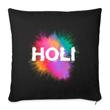 Holi Festival - Sofa pillowcase 17,3'' x 17,3'' (45 x 45 cm) - black - Front